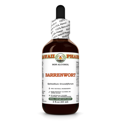Barrenwort Horny Goat Alcohol-FREE Liquid Extract, Barrenwort (Epimedium Grandiflorum) Dried Leaf Glycerite