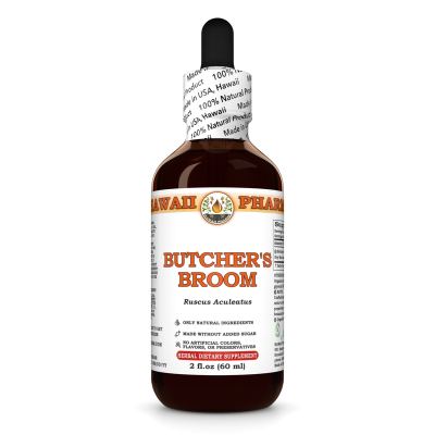 Butcher's Broom Liquid Extract, Organic Butcher's Broom (Ruscus Aculeatus) Dried Root Tincture