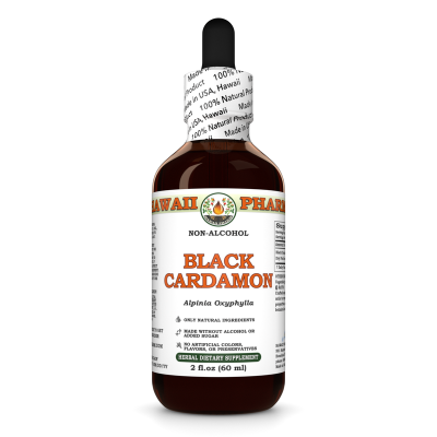 Black Cardamon Alcohol-FREE Liquid Extract, Black Cardamon (Alpinia Oxyphylla) Fruit Glycerite