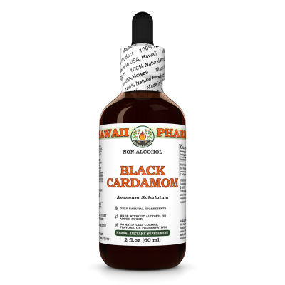 Black Cardamon Alcohol-FREE Liquid Extract, Black Cardamon (Amomum Subulatum) Fruit Glycerite