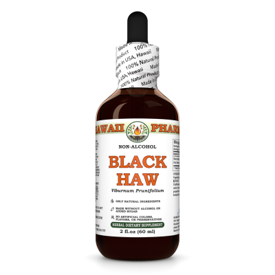 Black Haw Alcohol-FREE Liquid Extract, Black Haw (Viburnum Prunifolium) Dried Bark Glycerite