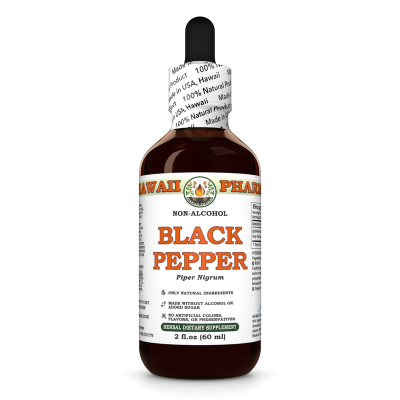 Black Pepper Liquid Extract, Organic Black Pepper (Piper Nigrum) Dried fruit Alcohol-Free Glycerite