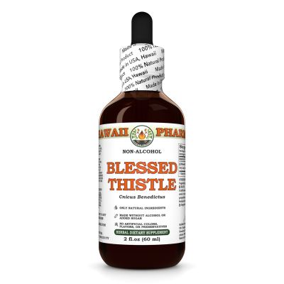 Blessed Thistle Alcohol-FREE Liquid Extract, Organic Blessed Thistle (Cnicus benedictus) Dried Leaf, Organic Stems and Flower Glycerite