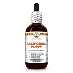 California Poppy Alcohol-Free Extract, Glycerite for Calming Nervous System, Promotes Relaxation, Supports Sleep, Eases Tension