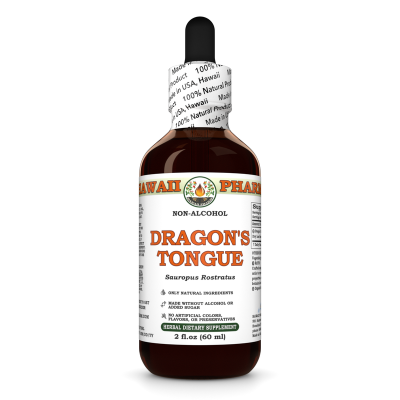 Dragon's Tongue (Sauropus Rostratus) Glycerite, Organic Dried Leaf Alcohol-Free Liquid Extract, Long Li Ye, Glycerite Herbal Supplement