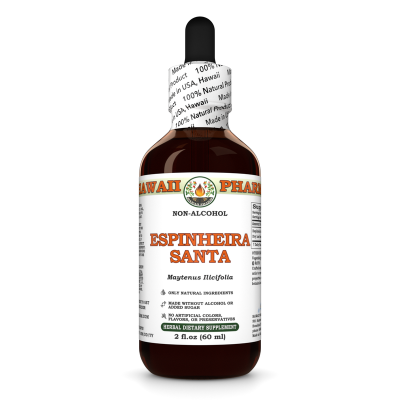 Espinheira Santa (Maytenus Ilicifolia) Tincture, Dried Leaf ALCOHOL-FREE Liquid Extract
