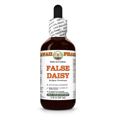 False Daisy (Eclipta Prostrata) Glycerite, Dried Leaves Alcohol-Free Liquid Extract, Han Lian Cao, Glycerite Herbal Supplement