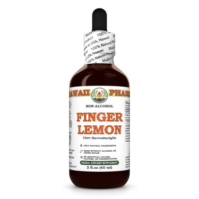 Finger Lemon Liquid Extract, Dried fruit (Citri Sarcodactylis) Alcohol-Free Glycerite