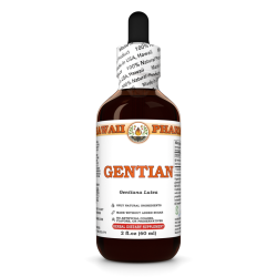 Gentian Liquid Extract, Organic Gentian (Gentiana lutea) Dried Root Tincture