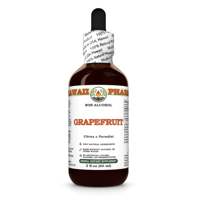 Grapefruit Alcohol-FREE Liquid Extract, Organic Grapefruit (Citrus x paradisi) Dried Peel Glycerite
