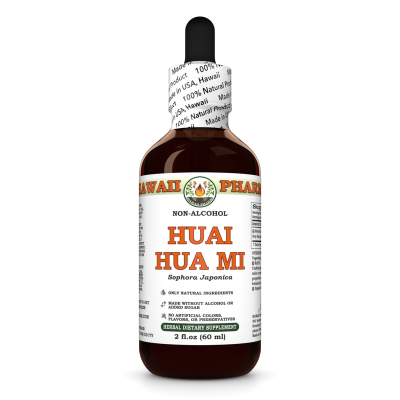 Huai Hua Mi (Sophora Japonica) Glycerite, Organic Dried Flower Buds Alcohol-Free Liquid Extract, Pagoda Tree, Glycerite Herbal Supplement