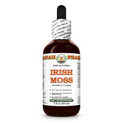 Irish Moss Alcohol-FREE Liquid Extract, Irish Moss (Chondrus Crispus) Powdered and Dried Glycerite