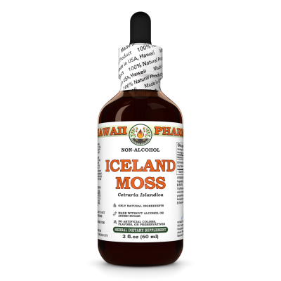 Iceland Moss Alcohol-FREE Liquid Extract, Iceland Moss (Cetraria Islandica) Whole Plant Glycerite