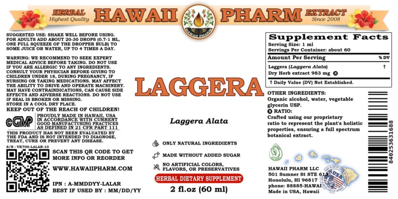 label of Laggera (<i>Laggera Alata</i>) Dry Herb Tincture