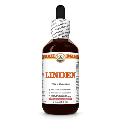 Linden Liquid Extract, Organic Linden (Tilia x Europaea) Dried Leaf and Flower Tincture