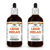Legs Relax Alcohol-FREE Herbal Liquid Extract, Valerian, Thyme and Quina Glycerite 2x4 Oz