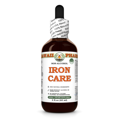 Iron Care Alcohol-FREE Herbal Liquid Extract, Alfalfa, Dandelion, Nettle, Red Raspberry, Yellow Dock Glycerite