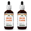 Iron Care Alcohol-FREE Herbal Liquid Extract, Alfalfa, Dandelion, Nettle, Red Raspberry, Yellow Dock Glycerite 2x2 Oz
