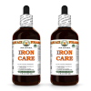 Iron Care Alcohol-FREE Herbal Liquid Extract, Alfalfa, Dandelion, Nettle, Red Raspberry, Yellow Dock Glycerite 2x4 Oz