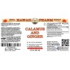 Calamus and Ginger Liquid Extract, Organic Calamus (Acorus calamus) and Organic Ginger (Zingiber officinalis) Dried Root Tincture