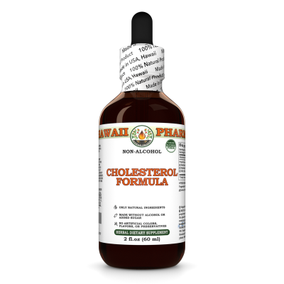Cholesterol Formula Alcohol-FREE Herbal Liquid Extract, Hawthorn berry, Psyllium husk, Olive leaf Glycerite