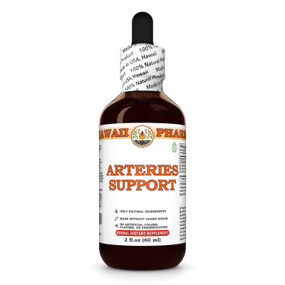 Arteries Support Liquid Extract, Hawthorn leaf and flower, Garlic bulb, Olive leaf Tincture Herbal Supplement