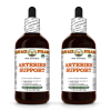Arteries Support Alcohol-FREE Herbal Liquid Extract, Hawthorn leaf and flower, Garlic bulb, Olive leaf Glycerite 2x4 Oz