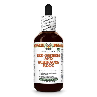 Ginseng and Echinacea Alcohol-FREE Herbal Liquid Extract, Red Ginseng Dried Root, Echinacea Dried Root Glycerite