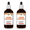 Liver Support Liquid Extract, Milk Thistle, Turmeric, Licorice, Dandelion, Schisandra, Oregon Grape Herbal Supplement 2x4 Oz