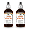 Liver Support Alcohol-FREE Herbal Liquid Extract, Milk Thistle, Turmeric, Licorice, Dandelion, Schisandra, Oregon Grape Glycerite 2x4 Oz