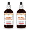Kidney Formula Liquid Extract, Milk Thistle Dried Seed, Green Tea Dried Leaf, Cranberry Dried Berry Tincture 2x4 Oz