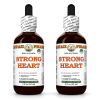 Strong Heart Alcohol-FREE Herbal Liquid Extract, Hawthorn Dried Leaf and Flower, Goldenseal Dried Root Glycerite 2x2 Oz