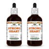 Strong Heart Alcohol-FREE Herbal Liquid Extract, Hawthorn Dried Leaf and Flower, Goldenseal Dried Root Glycerite 2x4 Oz