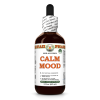 Calm Mood Alcohol-FREE Herbal Liquid Extract, Lemon Balm Dried Leaf, Valerian Dried Root, Saint John's Wort Dried Herb Glycerite 2 Oz