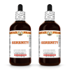 Serenity Liquid Extract, Brahmi Herb, Valerian Root, Passionflower Leaf Tincture 2x4 Oz