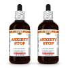 Anxiety Stop Liquid Extract, Valerian Dried Root, Passion Flower Dried Leaf Tincture 2x4 Oz