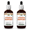 Uterus Support Alcohol-FREE Herbal Liquid Extract, Vitex berry, Bromelain powder, Cat's Claw inner bark Glycerite 2x2 Oz