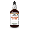 Relaxed Mood Alcohol-FREE Herbal Liquid Extract, Lemon Balm Herb, St. John's Wort Tops, Hawthorn Berry, Oat tops and Skullcap Herb Glycerite 2 Oz