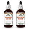 Relaxed Mood Alcohol-FREE Herbal Liquid Extract, Lemon Balm Herb, St. John's Wort Tops, Hawthorn Berry, Oat tops and Skullcap Herb Glycerite 2x2 Oz