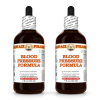 Blood Pressure Formula Liquid Extract, Hibiscus flower, Reishi mushroom, Garlic bulb Tincture Herbal Supplement 2x4 Oz
