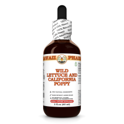 Wild Lettuce & California Poppy Tincture, ORGANIC Wild Lettuce herb and California Poppy above-ground parts Liquid Extract