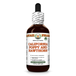 California Poppy and Hawthorn, California Poppy Aerial Parts, Hawthorn Leaf and Flower Glycerite