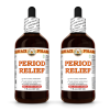Period Relief Liquid Extract, Vitex, Wild Yam, Alfalfa Herbal Supplement 2x4 Oz