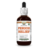 Period Relief Alcohol-FREE Herbal Liquid Extract, Period Relief Vitex, Wild Yam, Alfalfa Glycerite 2 Oz