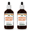 Period Relief Alcohol-FREE Herbal Liquid Extract, Period Relief Vitex, Wild Yam, Alfalfa Glycerite 2x4 Oz