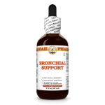 Bronchial Support Liquid Extract, Echinacea Dried Root, Garlic Dried Bulb, Umckaloabo Dried Root Tincture Herbal Supplement