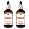 Bronchial Support Liquid Extract, Echinacea Dried Root, Garlic Dried Bulb, Umckaloabo Dried Root Tincture Herbal Supplement 2x2 Oz