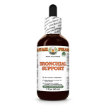 Bronchial Support Alcohol-FREE Herbal Liquid Extract, Echinacea Dried Root, Garlic Dried Bulb, Umckaloabo Dried Root Glycerite