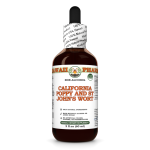 California Poppy and St John's Wort Alcohol-FREE Herbal Liquid Extract, Organic California Poppy and St John's Wort Glycerite