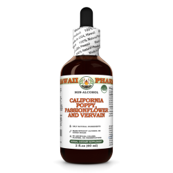 California Poppy, Passionflower And Vervain Alcohol-FREE Herbal Liquid Extract, California Poppy aerial parts, Passion Flower herb, Blue Vervain above-ground parts Glycerite